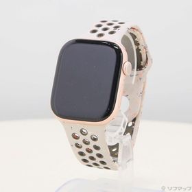(中古)Apple Apple Watch Series 10 GPS 46mm ローズゴールドアルミニウムケース デザートストーンNikeスポーツバンド(269-ud)