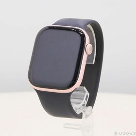 (中古)Apple Apple Watch Series 10 GPS 46mm ローズゴールドアルミニウムケース ブラックソロループ(262-ud)