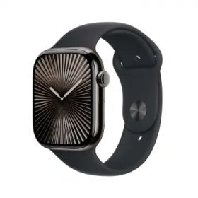 【未使用】Apple Apple Watch Series10 46mm Cellular スレートチタニウムケース/ブラックスポーツバンド (S/M) MWYD3J/A【ECセンター】