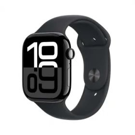 【未使用】Apple Apple Watch Series10 46mm Cellular ジェットブラックアルミニウムケース/ブラックスポーツバンド (M/L) MWY43J/A【三