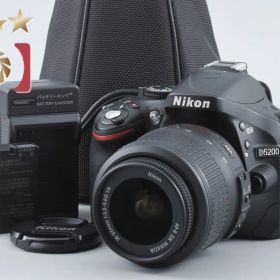 【中古】Nikon ニコン D5200 18-55 VR レンズキット ブラック シャッター回数僅少