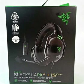 【訳あり】Razer BlackShark V2 ゲーミングヘッドセット USBサウンドカード付 ヘッドセット USB 3.5mmアナログ THX 7.1ch 立体音響 特許技術採用チタンコート50mmドライバー 単一指向性マイク ノイズキャンセリング 高遮音性イヤーカップ 軽量262g RZ04-03230100-R3M1