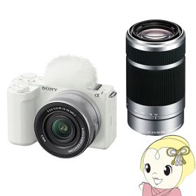 ミラーレス一眼カメラ VLOGCAM ZV-E10 II ZV-E10M2X ダブルズームレンズキット [ホワイト] APS-Cサイズ ミラーレスカメラ【KK9N0D18P】