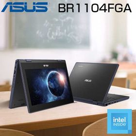 ASUS 2in1 ノートパソコン BR1104F 11.6インチ HD タッチパネル メモリ 8GB UFS 128GB Windows11 Pro Education 有線 無線LAN WEBカメラ