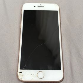 iPhone8 ローズゴールド 256GB ひび割れあり SIMロック解除済み