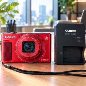 Canon PowerShot SX620 HS レッド 充電器付 25倍ズーム