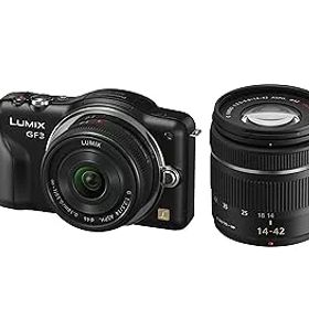 【中古】パナソニック ミラーレス一眼カメラ LUMIX GF3 ダブルレンズキット エスプリブラック DMC-GF3W-K