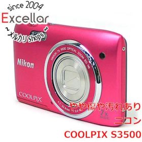 [bn:13] Nikon デジカメ COOLPIX S3500 ピンク/2005万画素 液晶画面いたみ