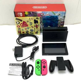 【中古】本体S）【ジャンク一式/起動・ソフト読み込みOK】Nintendo Switch HAC-001 スプラトゥーン2セット ※ソフト無し[95]