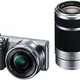 【中古】【非常に良い】SONY ミラーレス一眼 NEX-5T ダブルズームレンズキット シルバー NEX-5TY-S