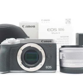 キャノン Canon EOS M6 Mark II 4K 15-45mm Lens Camera Silver 元箱 [美品] #Z6971A
