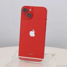 【中古】Apple(アップル) iPhone14 128GB プロダクトレッド MPV93J／A SIMフリー 【258-ud】