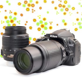 【初心者安心】Nikon D3100☆スマホに転送できる☆ダブルレンズキット