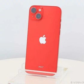 【中古】Apple(アップル) iPhone14 Plus 128GB プロダクトレッド MQ4F3J／A SIMフリー 【305-ud】
