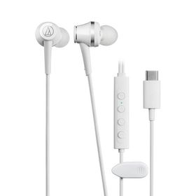 オーディオテクニカ ノイズキャンセリング機能対応マイク＆コントローラー搭載 USB Type-C端子専用 密閉型カナルイヤホン(ホワイト) ATH-CKD7NC-WH 返品種別A