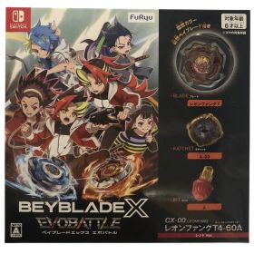 s1103【新品未使用・限定ベイ同梱】Nintendo Switch ベイブレードエックス エボバトル BEYBLADE X EVOBATTLE CX-00 レオンファングT4-60A レッドVer. フリュー JAN4562240238224