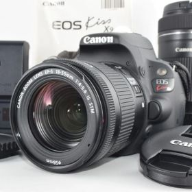 【美品】＜シャッター数904回＞Canon デジタル一眼レフカメラ EOS Kiss X9 ブラック ダブルズームキット EF-S18-55mm/EF-S55-250mm付属 EOSKISSX9BK-WKIT
