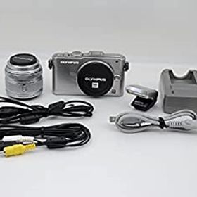 【中古】【39shop】OLYMPUS★マイクロ一眼 PEN Lite E-PL3 レンズキット シルバー E-PL3 LKIT SLV（良い）