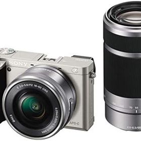 【中古】ソニー ミラーレス一眼 α6000 ダブルズームレンズキット シルバー E PZ 16-50mm F3.5-5.6 OSS + E 55-210mm F4.5-6.3 OSS シルバー ILCE-6000Y S カメラ 中古 人気 おすすめ 高画質