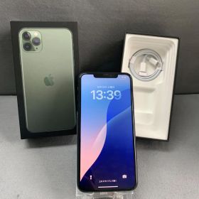 美品中古 国内版 SIMフリー iPhone 11 Pro Max 64GB ミッドナイトグリーン色
