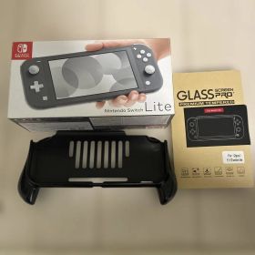 Nintendo Switch Lite 本体 グレー ハンドルカバー付属