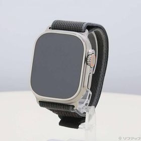 〔中古〕Apple(アップル) Apple Watch Ultra 2 GPS + Cellular 49mm チタニウムケース ブルー／ブラックトレイルループ〔262-ud〕