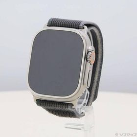 〔中古〕Apple(アップル) Apple Watch Ultra 2 GPS + Cellular 49mm チタニウムケース ブルー／ブラックトレイルループ〔348-ud〕