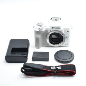 B#13447 Canon ミラーレス一眼カメラ EOS Kiss M2 ボディー ホワイト KISSM2WH-BODY