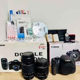Canon EOS Kiss X6i ダブルズームキット 箱 SD バッグ付き