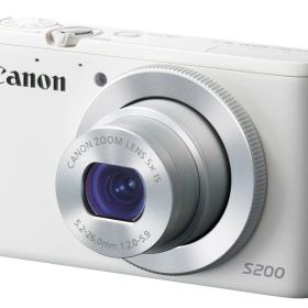 【中古】Canon デジタルカメラ PowerShot S200(ホワイト) F値2.0 広角24mm 光学5倍ズーム PSS200(WH)