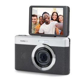 【中古】KODAK Pixpro C1?超コンパクトデジタルカメラ|13MP BSI CMOS、4倍ズーム、2.8インチLCDスクリーン、LEDフラッシュ、内蔵バッテリー?黒