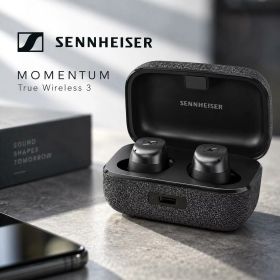Sennheiser ゼンハイザー MOMENTUM True Wireless 3 ワイヤレスイヤホン グラファイト MTW3 Bluetooth ノイズキャンセリング 外音取り込み aptX Adaptive マルチポイント 最大28時間再生 IPX4 Qi充電