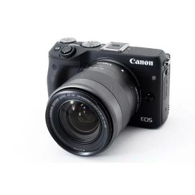 【中古】キヤノン Canon EOS M3 ブラック ブラック レンズキット Wi-Fiでストラップ付き カメラ 中古 人気 おすすめ 高画質