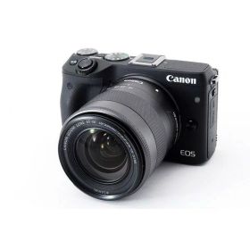 【中古】 キヤノン Canon EOS M3 ブラック レンズキット Wi-Fiでストラップ付き 当店保証30日間 人気 ミラーレス 一眼レフ 交換レンズ カメラ