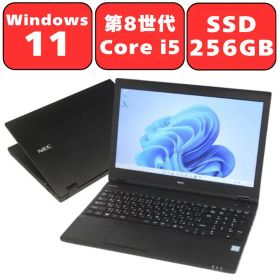 NEC VersaPro VKT16X-5 第8世代 Core i5 メモリ8GB SSD256GB DVD-ROM 15.6型 Windows11 Pro Wi-Fi テンキー付き WPS Office付き オフィス ノートパソコン 中古パソコン ノートPC 90日保証 【中古】