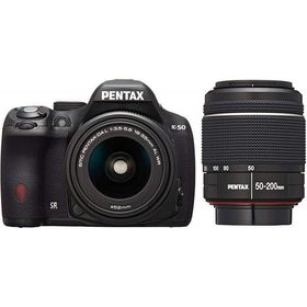 【中古】 ペンタックス PENTAX K-50 ダブルズームキット ブラック 当店保証30日間 人気 ミラーレス 一眼レフ 交換レンズ カメラ
