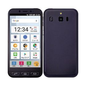 【中古】【安心保証】 シンプルスマホ4 704SH[32GB] SoftBank ネイビー
