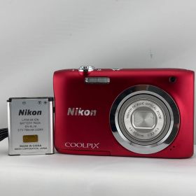 2478【美品、動作確認済み】 Nikon COOLPIX A100 レッド ニコン クールピクス コンパクトデジタルカメラ