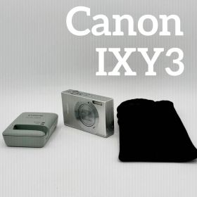 【美品】Canon キヤノン デジタルカメラ IXY3 シルバー PC1736