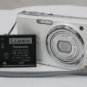【訳あり品】 パナソニック Panasonic LUMIX DMC-FX77 ホワイト バッテリー付き コンパクトデジタルカメラ T231