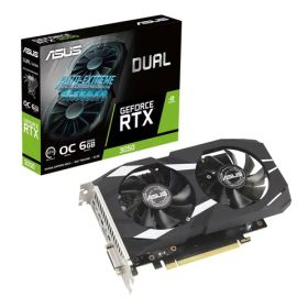 ASUS Dual GeForce RTX 3050 OC Edition 6GB GDDR6 ビデオカード/DUAL-RTX3050-O6G