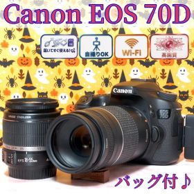 Canon EOS 70D◎美品◎返品保証あり◎超望遠レンズ付Wレンズ
