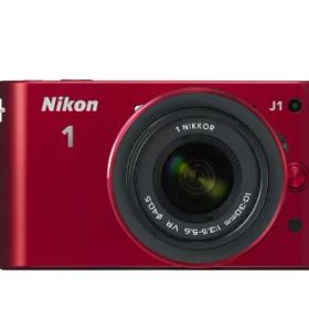 【中古】Nikon ミラーレス一眼カメラ Nikon 1 (ニコンワン) J1 (ジェイワン) 標準ズームレンズキット レッドN1 J1HLK RD
