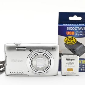 極美品｜Nikon COOLPIX S3700 シルバー 光学8倍ズーム 2005万画素 デジタルカメラ｜M421