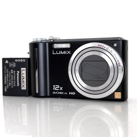 【パナソニック】Panasonic LUMIX DMC-TZ7 ブラック デジタルカメラ +バッテリー #T453