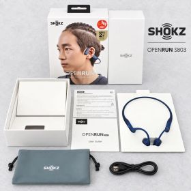 【美品】SHOKZ OPENRUN 骨伝導イヤホン S803 ブルー