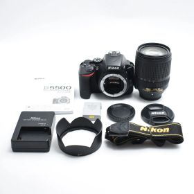 B#13757 Nikon デジタル一眼レフカメラ D5500 18-140 VR レンズキット ブラック 2416万画素 3.2型液晶 タッチパネル D5500LK18-140BK