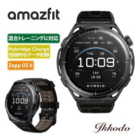アマズフィット Amazfit バランス3 Balance 3 チタンブラック スマートウォッチ 3000nit高輝度 GPS内蔵 64Gストレージ 21日間バッテリー オフラインマップ 心拍 睡眠 健康管理 音声操作 AI HYROX ハイロックス 日本正規品 SP170086-C245 SP170086C245