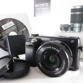 【美品】＜シャッター数3765回＞SONY ミラーレス一眼カメラ α NEX-6ズームレンズキット ブラック NEX-6L/B
