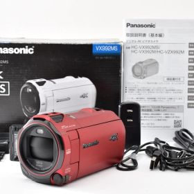■ ほぼ新品 ■ パナソニック Panasonic HC-VX992MS レッド 《動作確認済・元箱等付》4K デジタル ビデオ カメラ ハンディカム #A1681